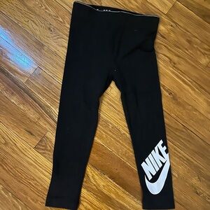 Nike Black Leggings with Iconic Swoosh